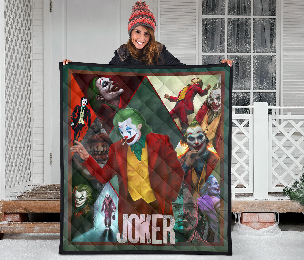 Joker The Clown Premium Quilt Blanket Movie Home Decor Custom For Fans NT051301 - Image 3