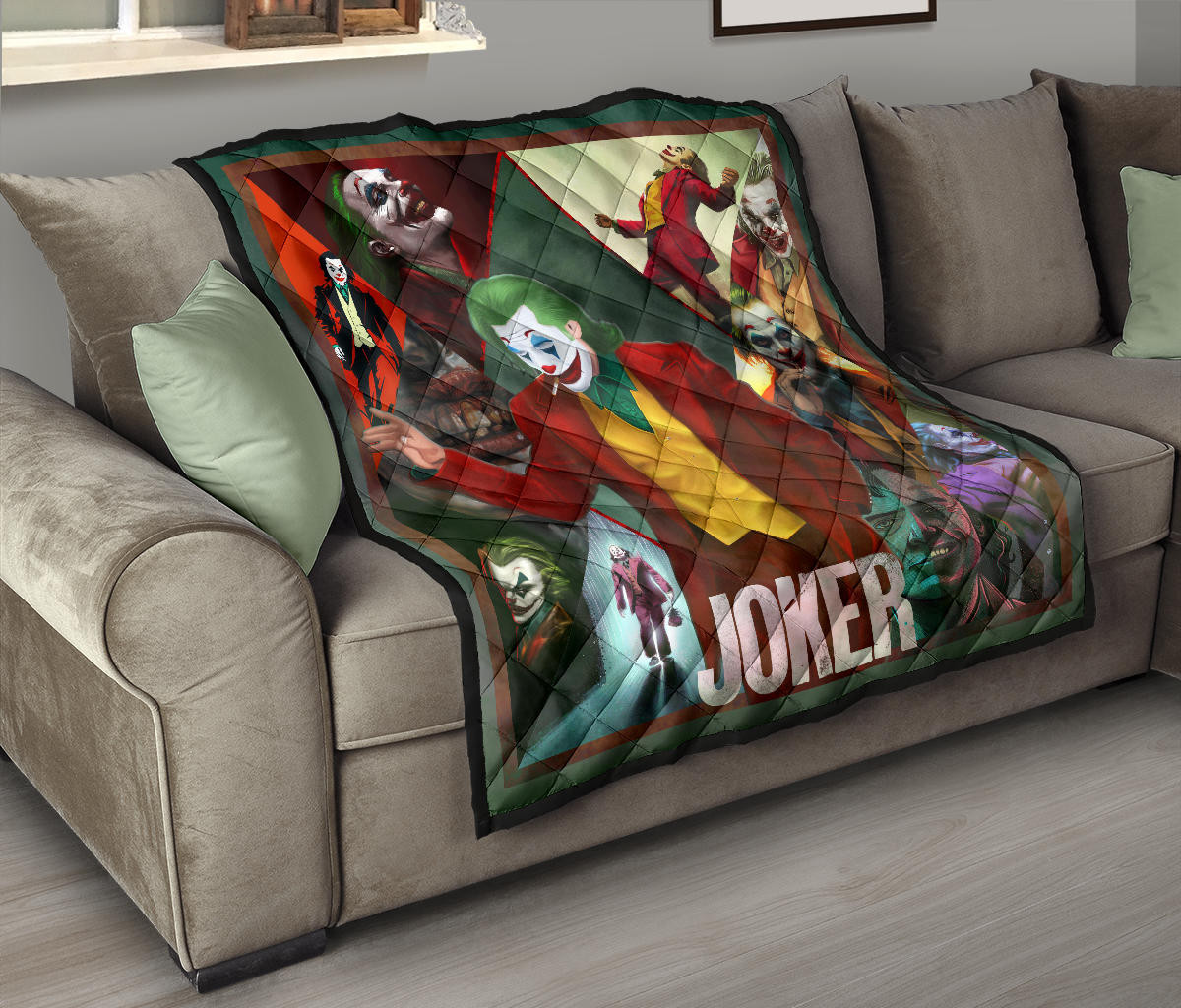 Joker The Clown Premium Quilt Blanket Movie Home Decor Custom For Fans NT051301 - Image 9