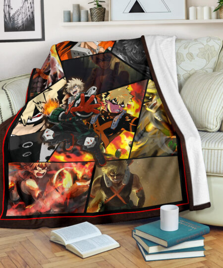 Katsuki Bakugo My Hero Academia Fleece Blanket Anime Home Decor Custom For Fans NA060602
