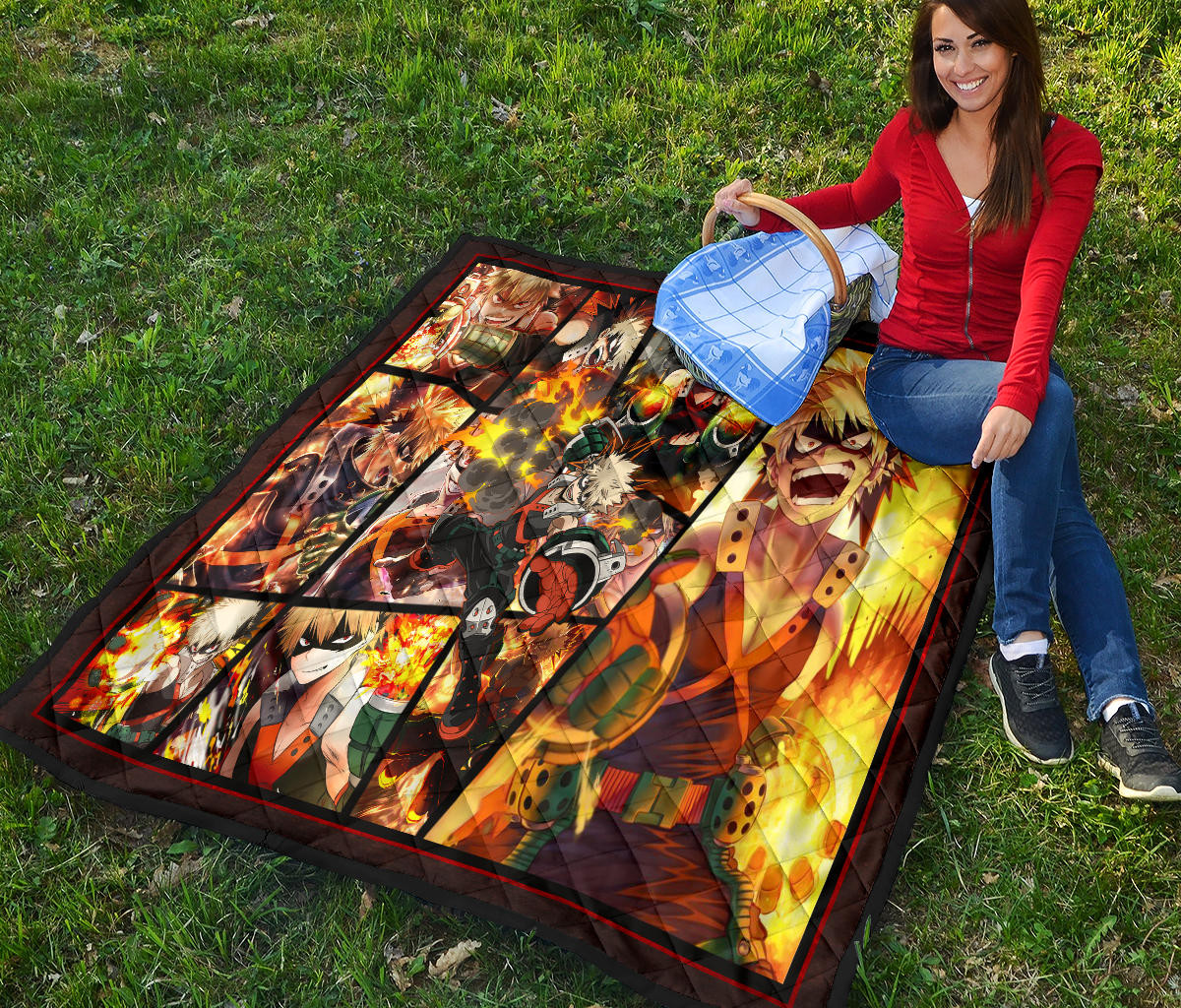 Katsuki Bakugo My Hero Academia Premium Quilt Blanket Anime Home Decor Custom For Fans NA060601 - Image 6