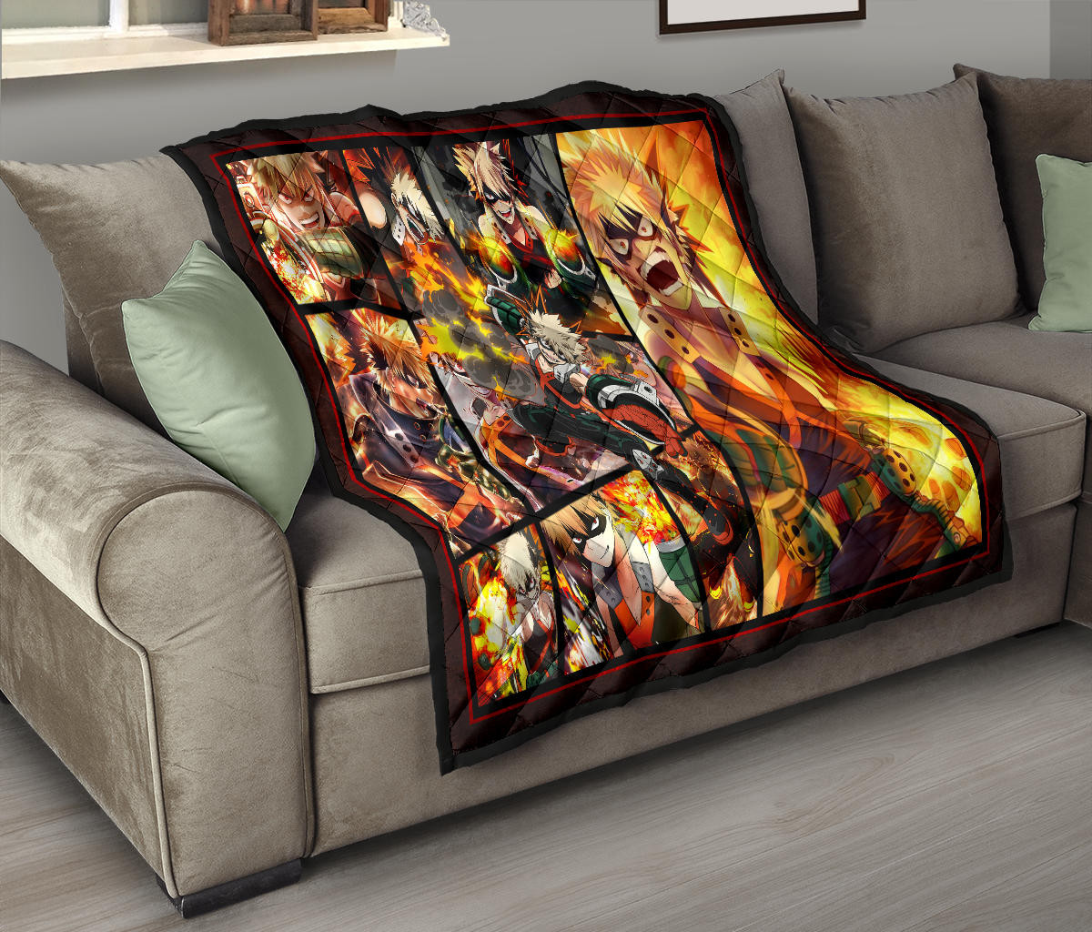Katsuki Bakugo My Hero Academia Premium Quilt Blanket Anime Home Decor Custom For Fans NA060601 - Image 9