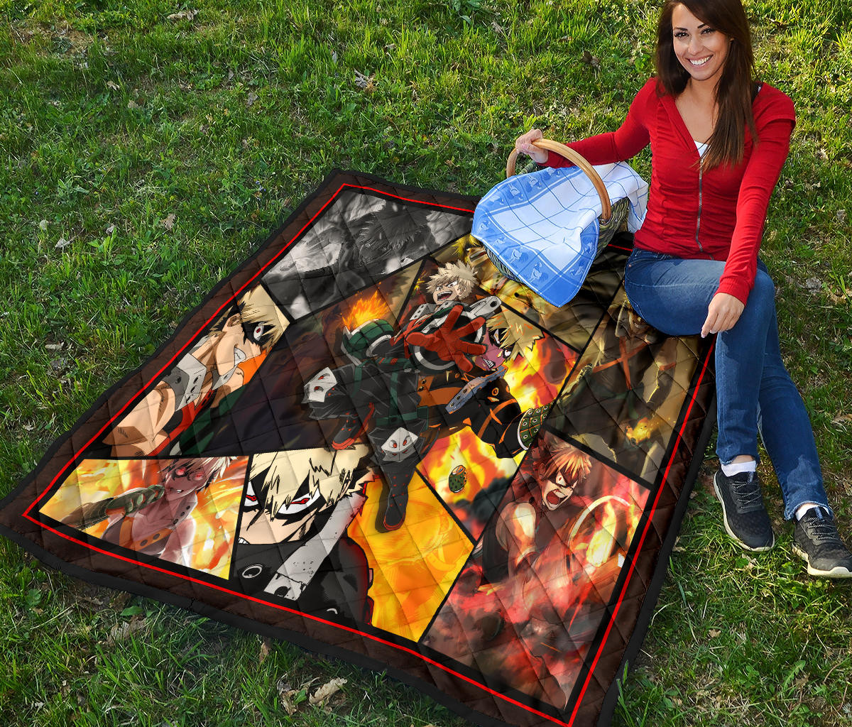 Katsuki Bakugo My Hero Academia Premium Quilt Blanket Anime Home Decor Custom For Fans NA060602 - Image 6