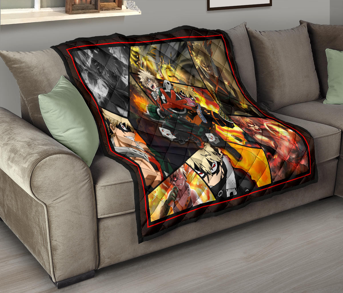 Katsuki Bakugo My Hero Academia Premium Quilt Blanket Anime Home Decor Custom For Fans NA060602 - Image 9