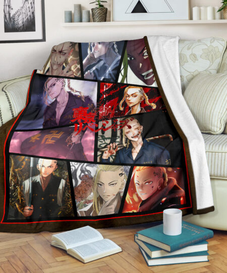Ken Ryuguji Draken Tokyo Revengers Fleece Blanket Anime Home Decor Custom For Fans NA060804