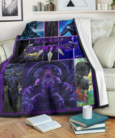 King T'Challa Black Panther Fleece Blanket Movie Home Decor Custom For Fans NT051902