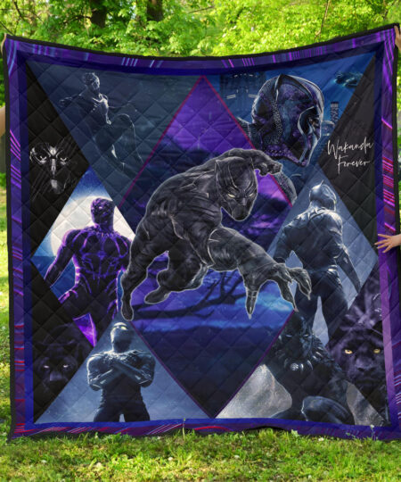King T'Challa Black Panther Premium Quilt Blanket Movie Home Decor Custom For Fans NT051701