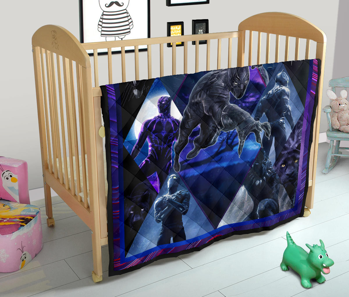King T'Challa Black Panther Premium Quilt Blanket Movie Home Decor Custom For Fans NT051701 - Image 12