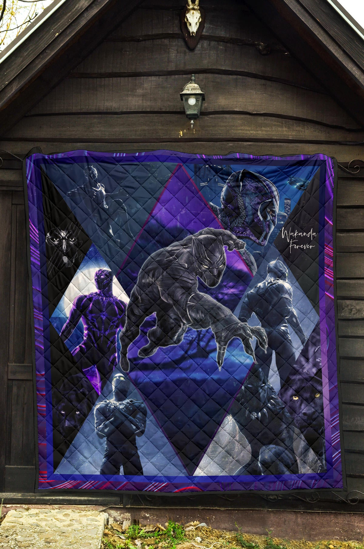 King T'Challa Black Panther Premium Quilt Blanket Movie Home Decor Custom For Fans NT051701 - Image 5