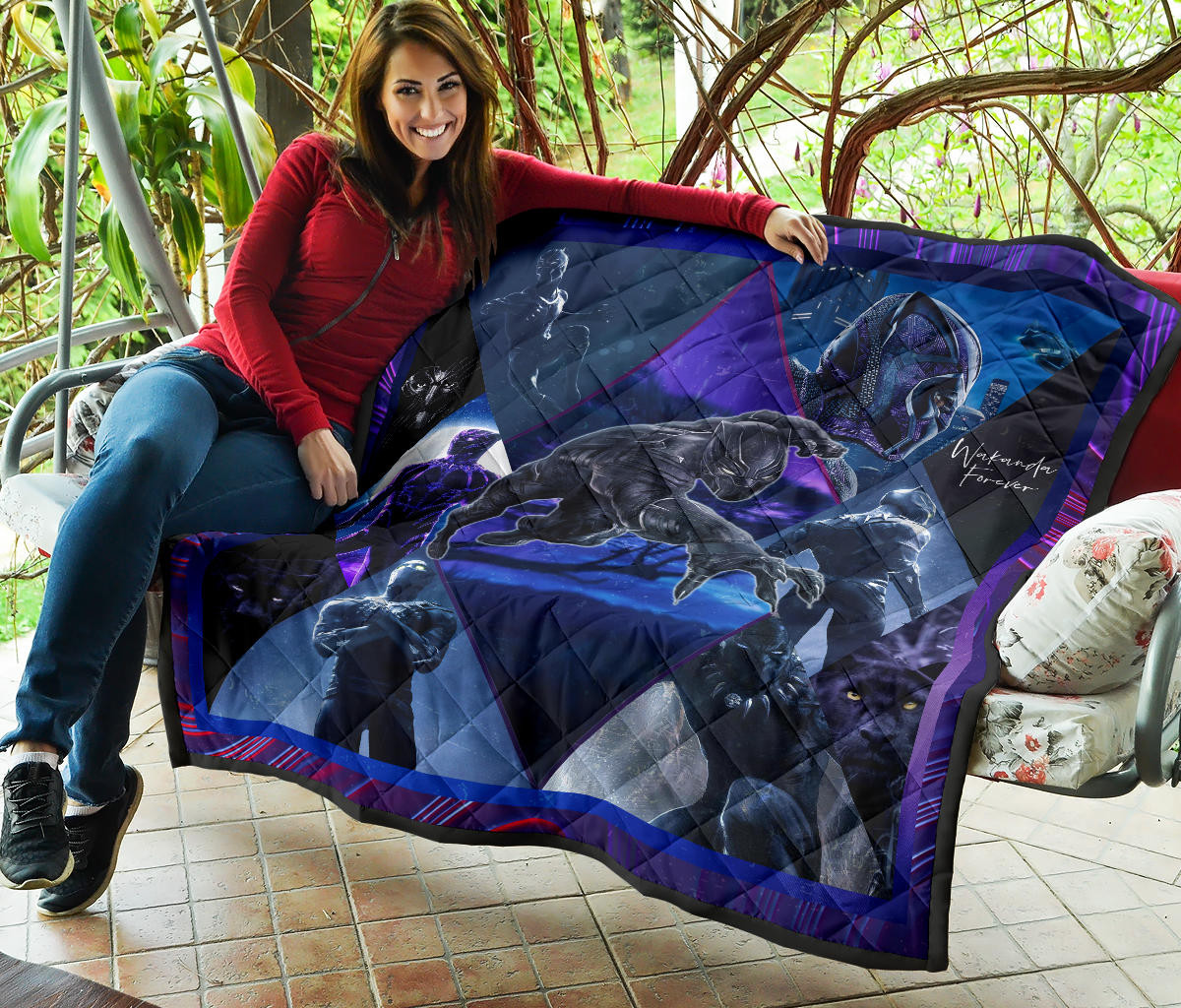 King T'Challa Black Panther Premium Quilt Blanket Movie Home Decor Custom For Fans NT051701 - Image 7