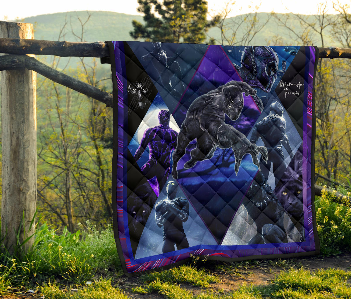 King T'Challa Black Panther Premium Quilt Blanket Movie Home Decor Custom For Fans NT051701 - Image 8
