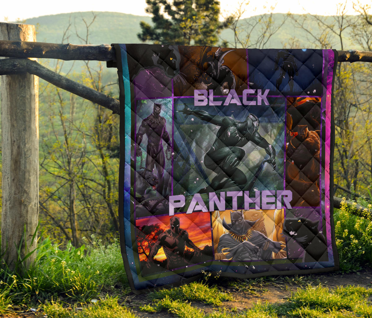 King T'Challa Black Panther Premium Quilt Blanket Movie Home Decor Custom For Fans NT051702 - Image 8