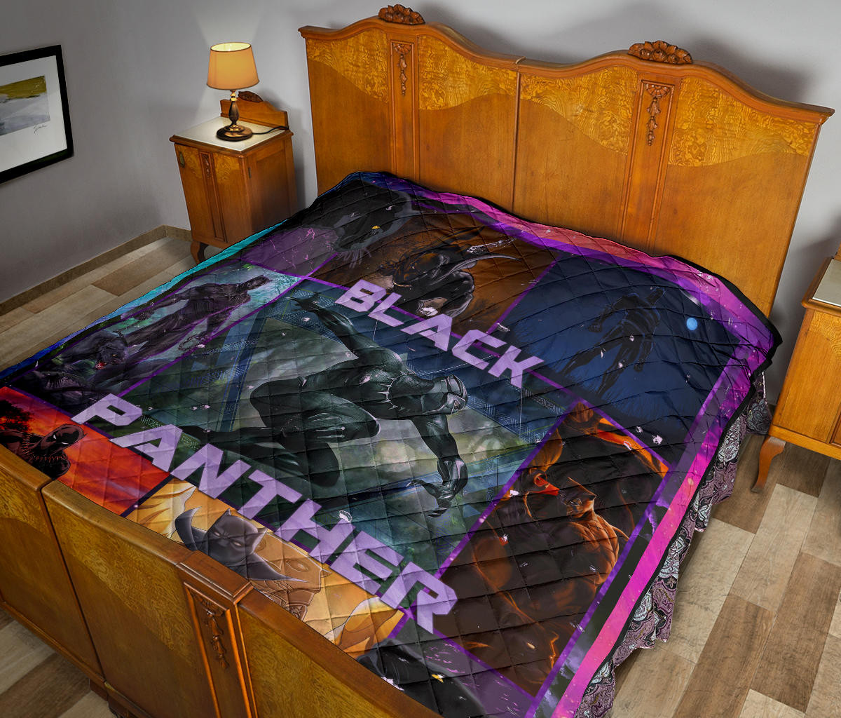 King T'Challa Black Panther Premium Quilt Blanket Movie Home Decor Custom For Fans NT051702 - Image 11