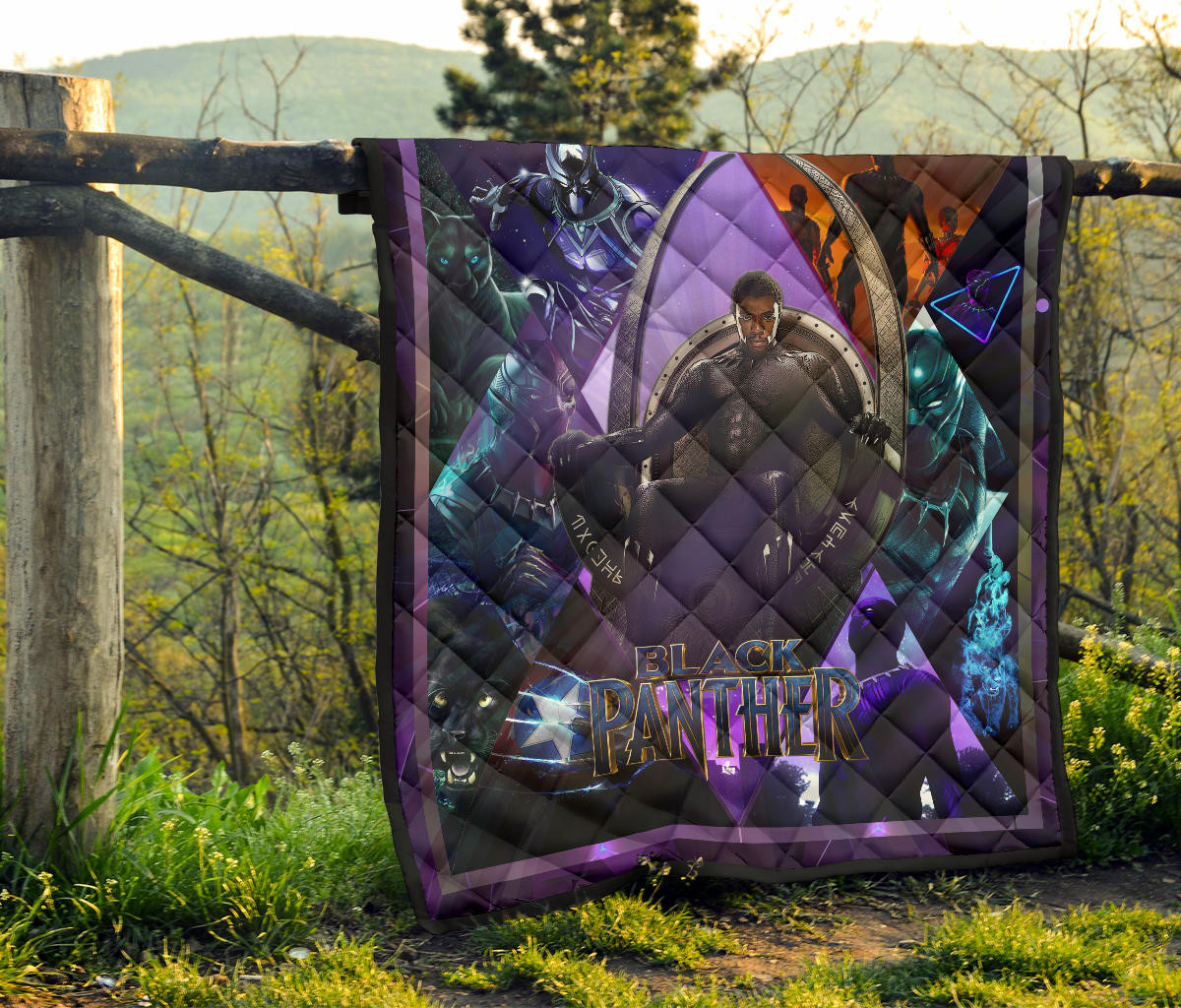 King T'Challa Black Panther Premium Quilt Blanket Movie Home Decor Custom For Fans NT051703 - Image 8