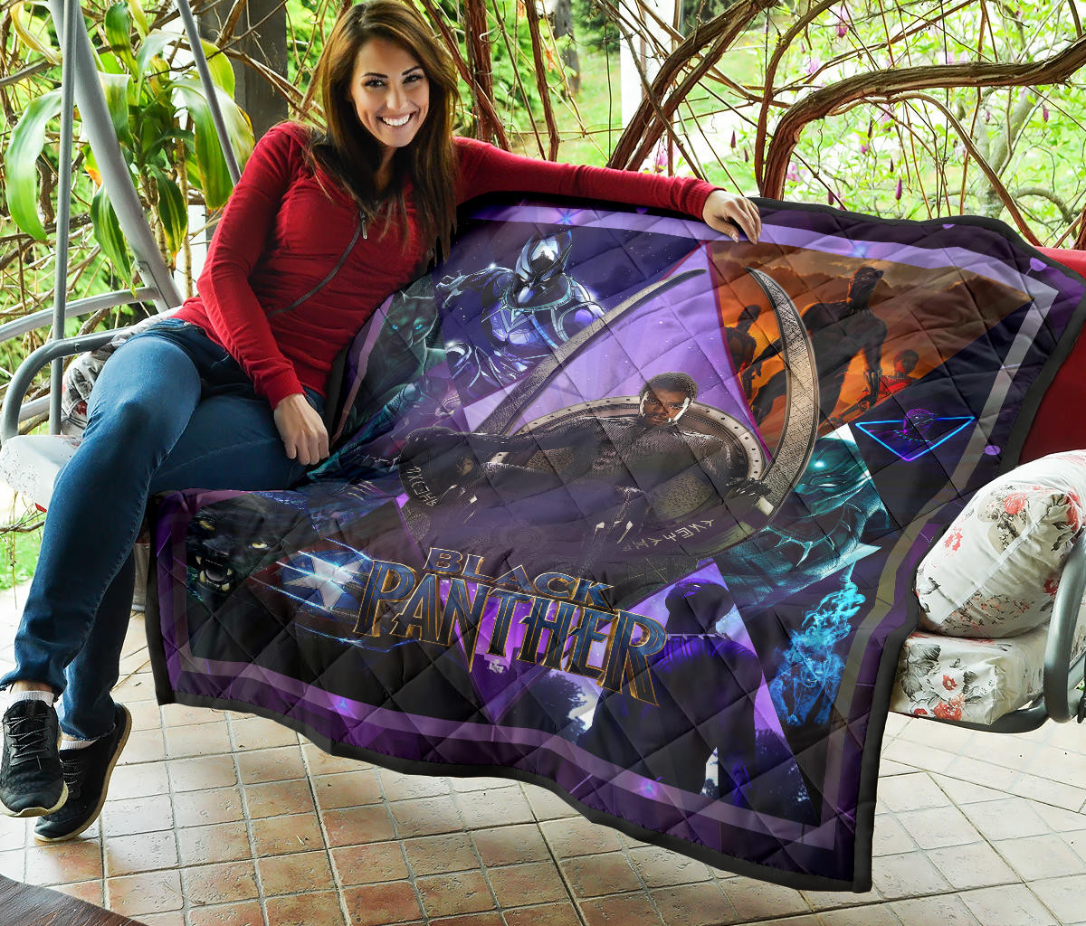 King T'Challa Black Panther Premium Quilt Blanket Movie Home Decor Custom For Fans NT051703 - Image 7