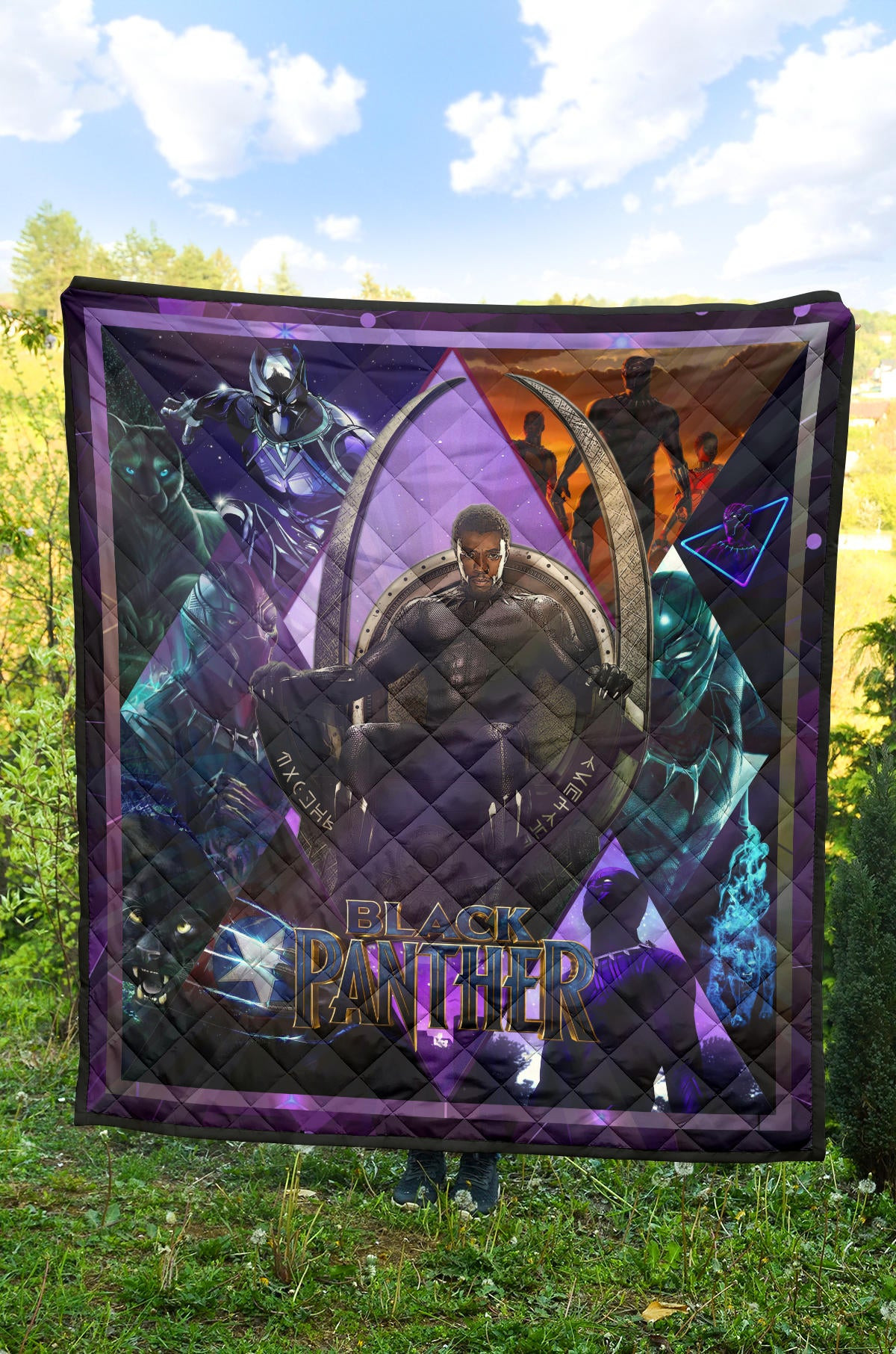 King T'Challa Black Panther Premium Quilt Blanket Movie Home Decor Custom For Fans NT051703 - Image 4