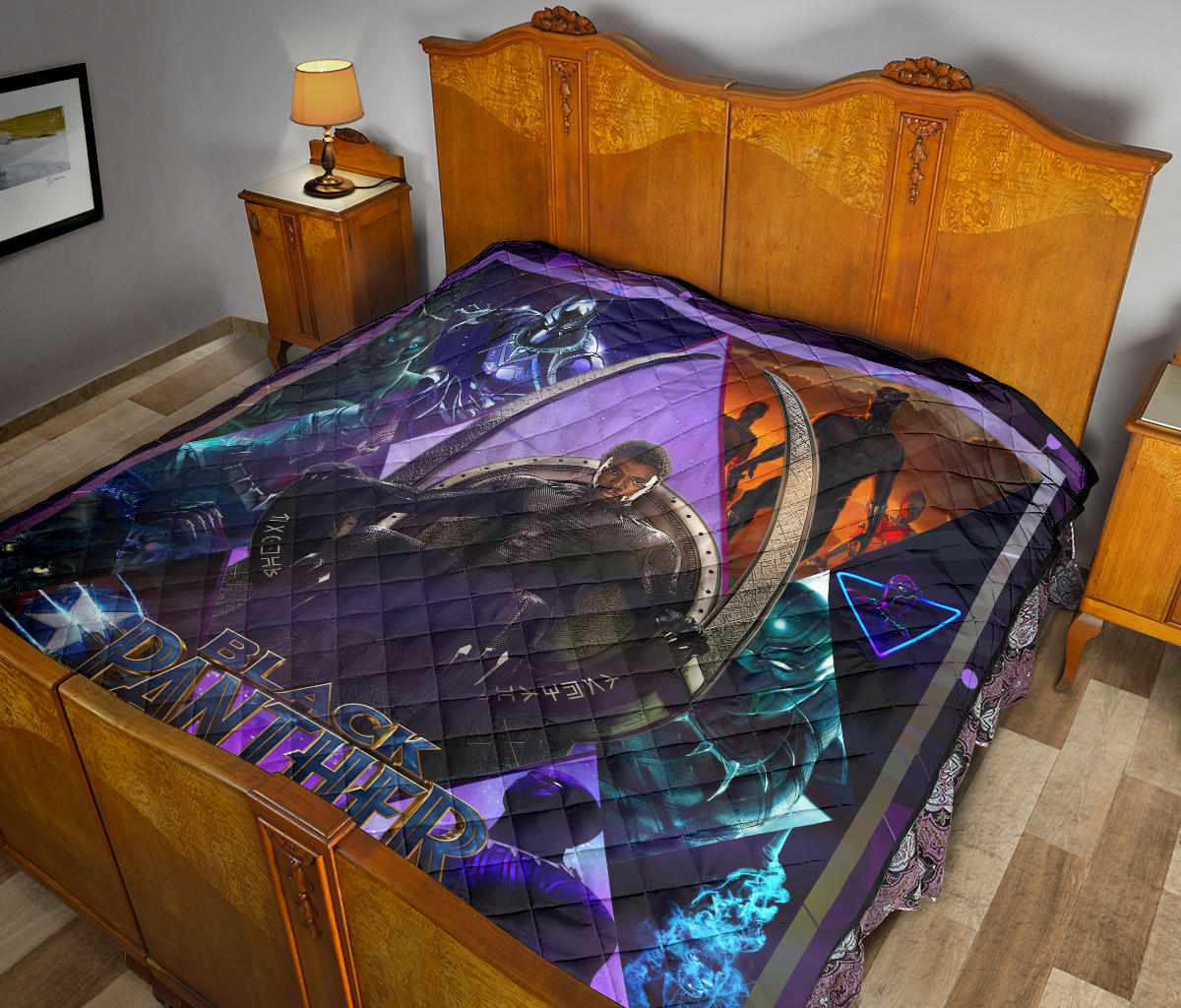 King T'Challa Black Panther Premium Quilt Blanket Movie Home Decor Custom For Fans NT051703 - Image 11
