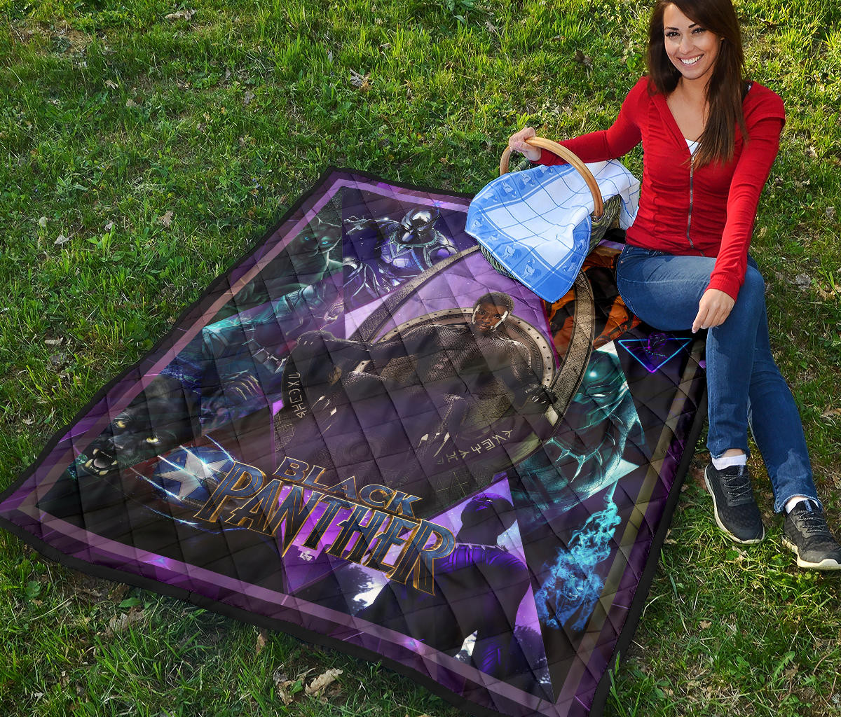 King T'Challa Black Panther Premium Quilt Blanket Movie Home Decor Custom For Fans NT051703 - Image 6