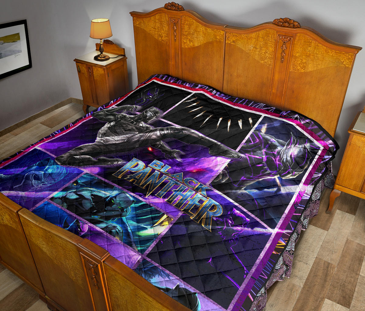 King T'Challa Black Panther Premium Quilt Blanket Movie Home Decor Custom For Fans NT051704 - Image 11