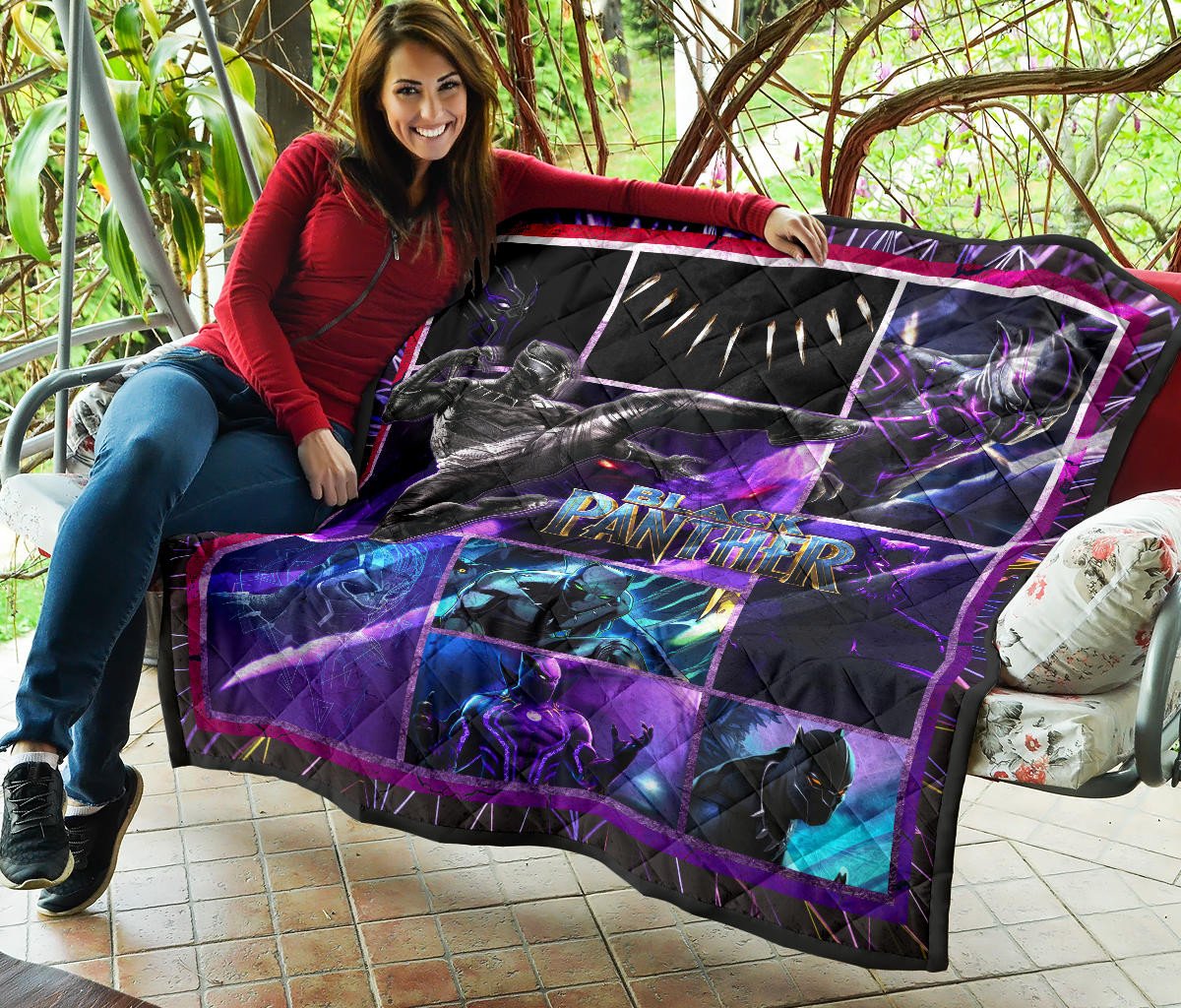 King T'Challa Black Panther Premium Quilt Blanket Movie Home Decor Custom For Fans NT051704 - Image 7