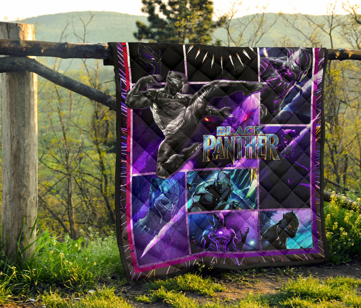 King T'Challa Black Panther Premium Quilt Blanket Movie Home Decor Custom For Fans NT051704 - Image 8