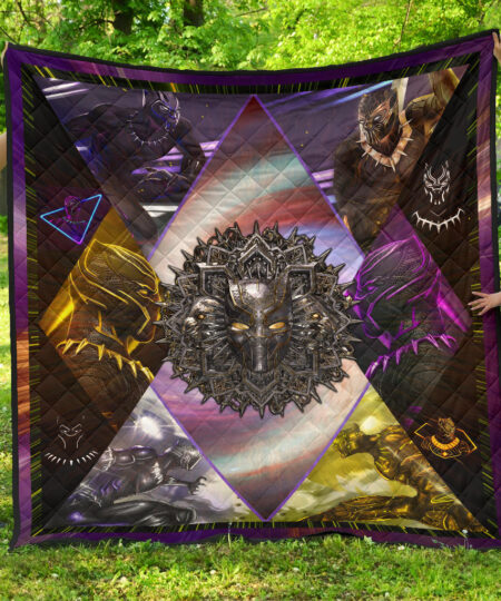 King T'Challa Black Panther Premium Quilt Blanket Movie Home Decor Custom For Fans NT052001