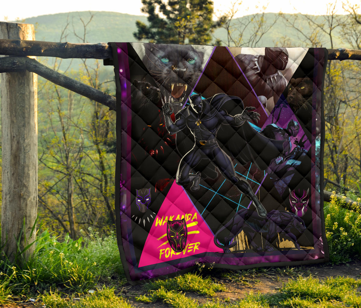 King T'Challa Black Panther Premium Quilt Blanket Movie Home Decor Custom For Fans NT052002 - Image 8
