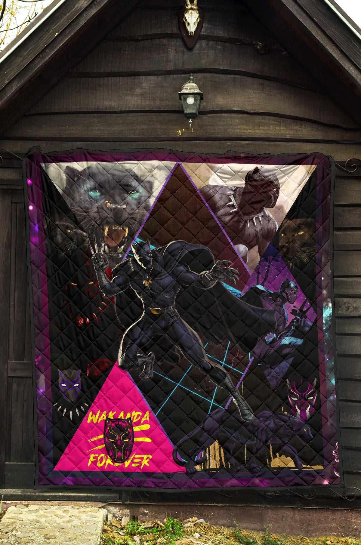 King T'Challa Black Panther Premium Quilt Blanket Movie Home Decor Custom For Fans NT052002 - Image 5