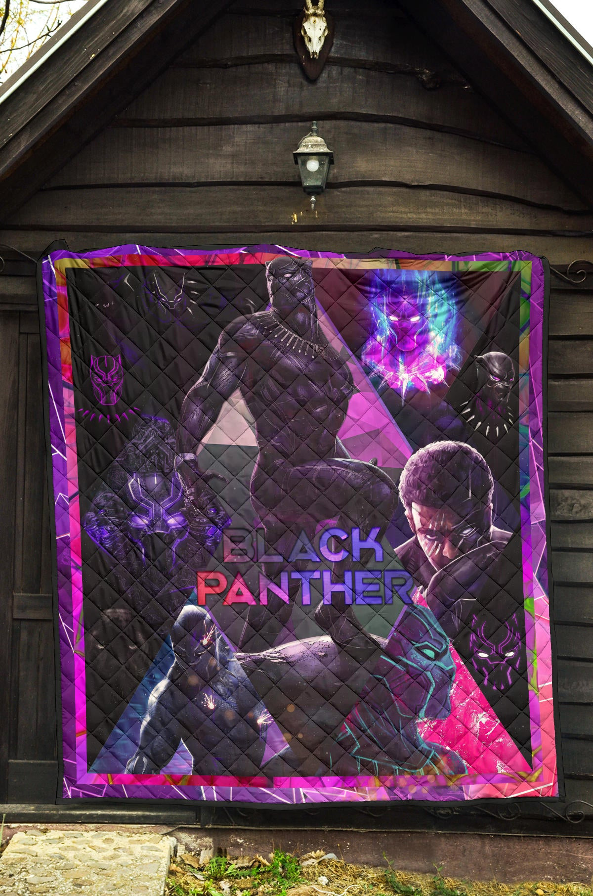 King T'Challa Black Panther Premium Quilt Blanket Movie Home Decor Custom For Fans NT052301 - Image 5