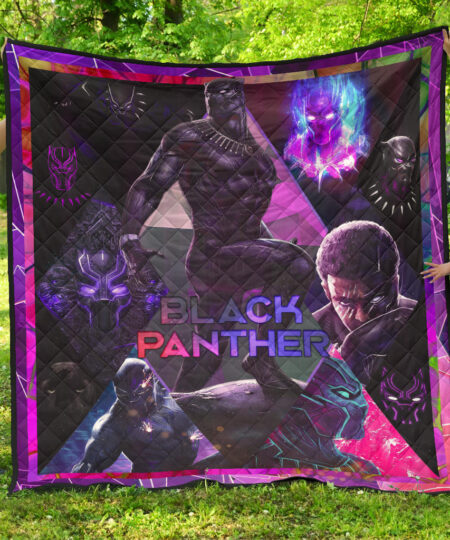 King T'Challa Black Panther Premium Quilt Blanket Movie Home Decor Custom For Fans NT052301