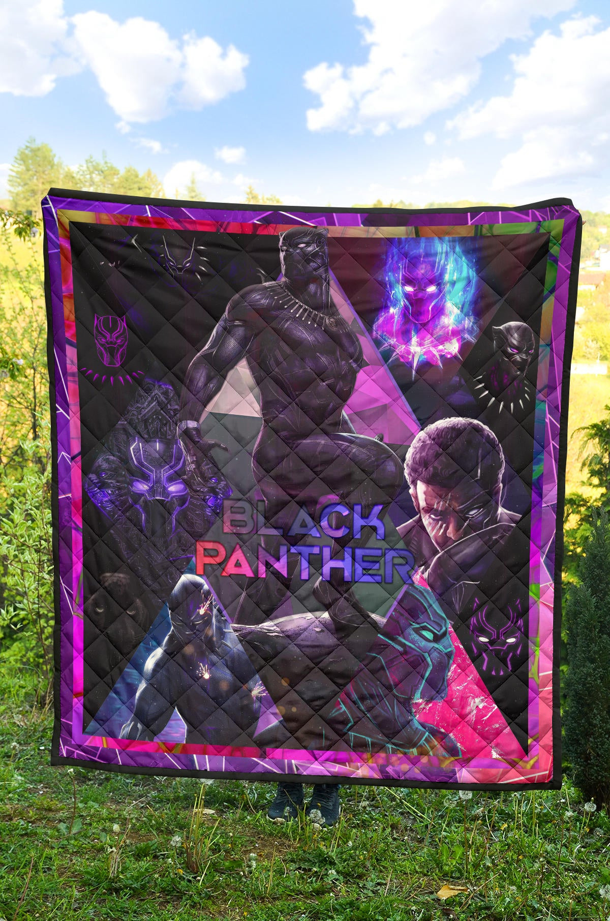 King T'Challa Black Panther Premium Quilt Blanket Movie Home Decor Custom For Fans NT052301 - Image 4
