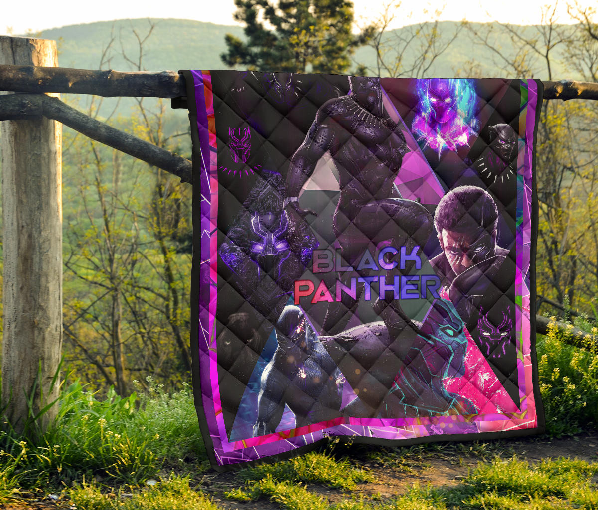 King T'Challa Black Panther Premium Quilt Blanket Movie Home Decor Custom For Fans NT052301 - Image 8
