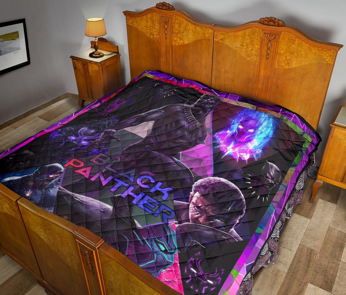 King T'Challa Black Panther Premium Quilt Blanket Movie Home Decor Custom For Fans NT052301 - Image 11