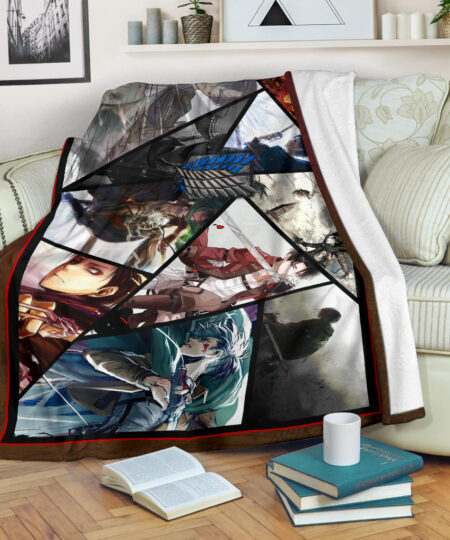Levi Ackerman Attack On Titan Fleece Blanket Anime Home Decor Custom For Fans NT052702