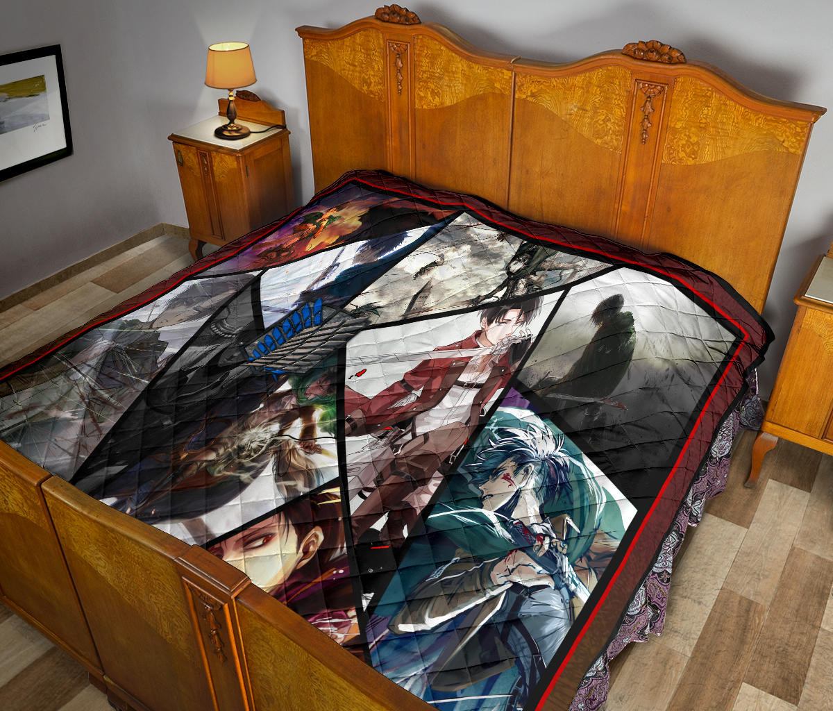 Levi Ackerman Attack On Titan Premium Quilt Blanket Anime Home Decor Custom For Fans NT052702 - Image 11