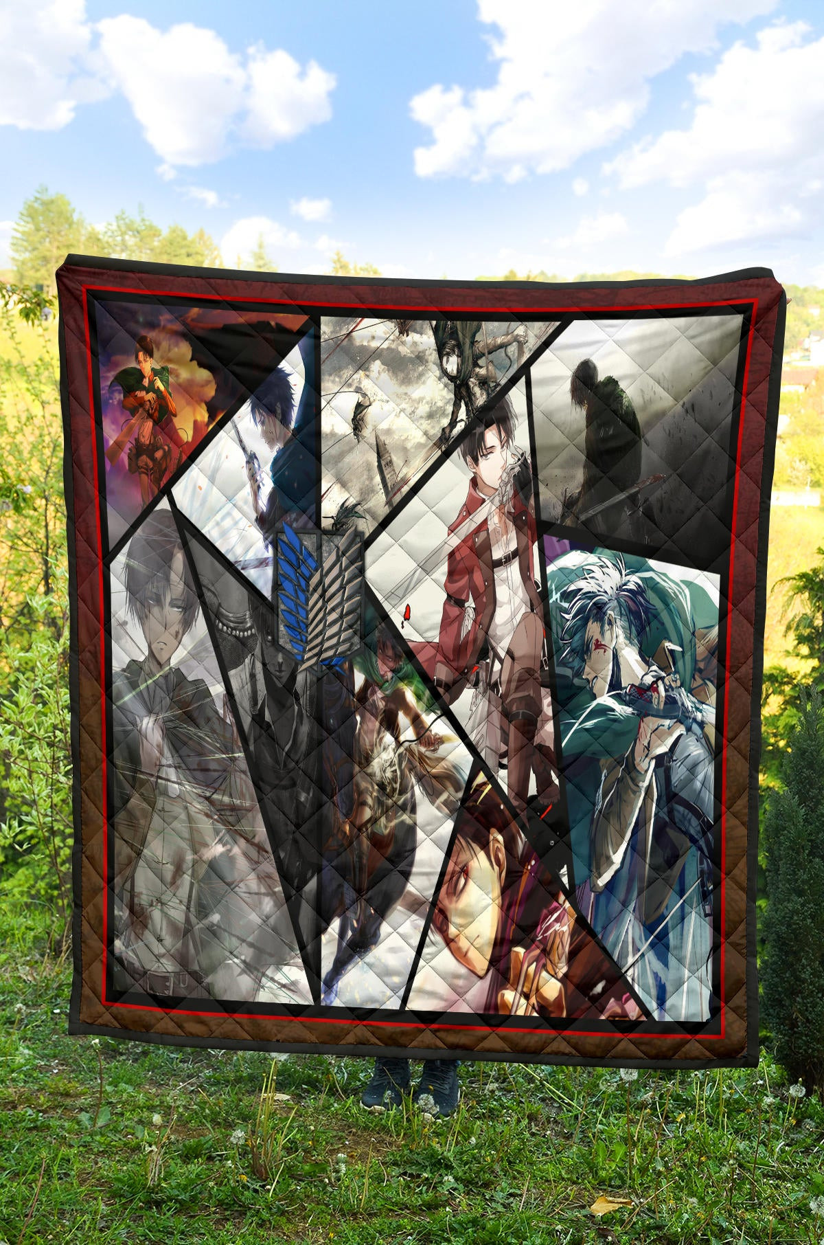 Levi Ackerman Attack On Titan Premium Quilt Blanket Anime Home Decor Custom For Fans NT052702 - Image 4