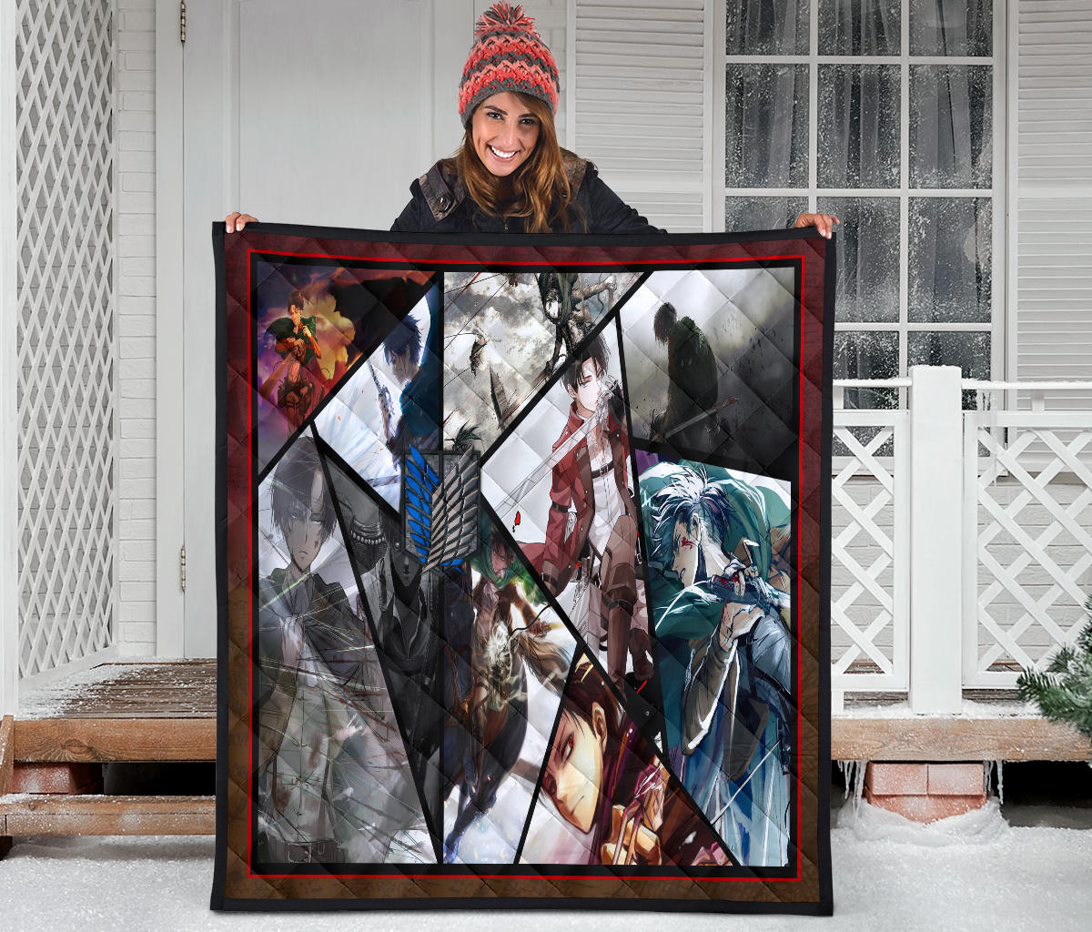 Levi Ackerman Attack On Titan Premium Quilt Blanket Anime Home Decor Custom For Fans NT052702 - Image 3