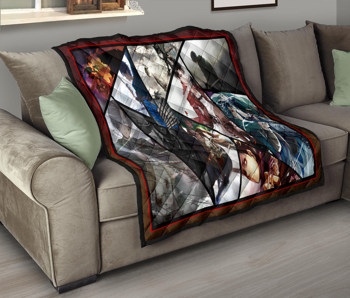 Levi Ackerman Attack On Titan Premium Quilt Blanket Anime Home Decor Custom For Fans NT052702 - Image 9