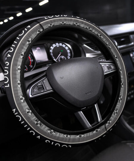 Louis Vuitton LV Symbol Steering Wheel Cover Fashion Car Accessories