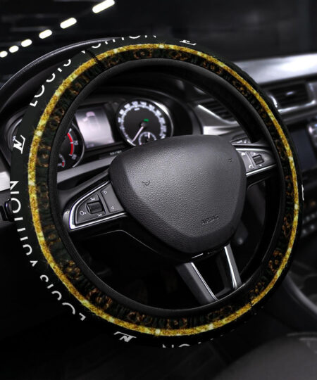 Louis Vuitton LV Symbol Steering Wheel Cover Fashion Car Accessories
