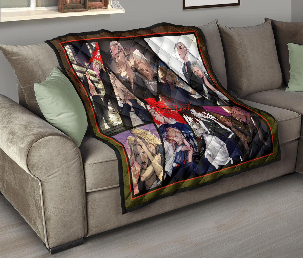 Manjiro Sano Mikey And Ken Ryuguji Draken Tokyo Revengers Premium Quilt Blanket Anime Home Decor Custom For Fans NA060903 - Image 9