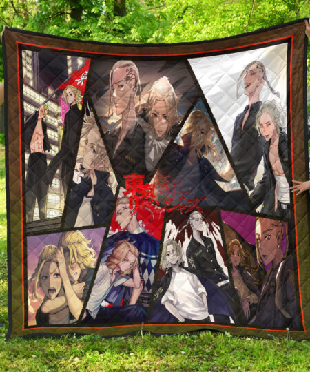 Manjiro Sano Mikey And Ken Ryuguji Draken Tokyo Revengers Premium Quilt Blanket Anime Home Decor Custom For Fans NA060903