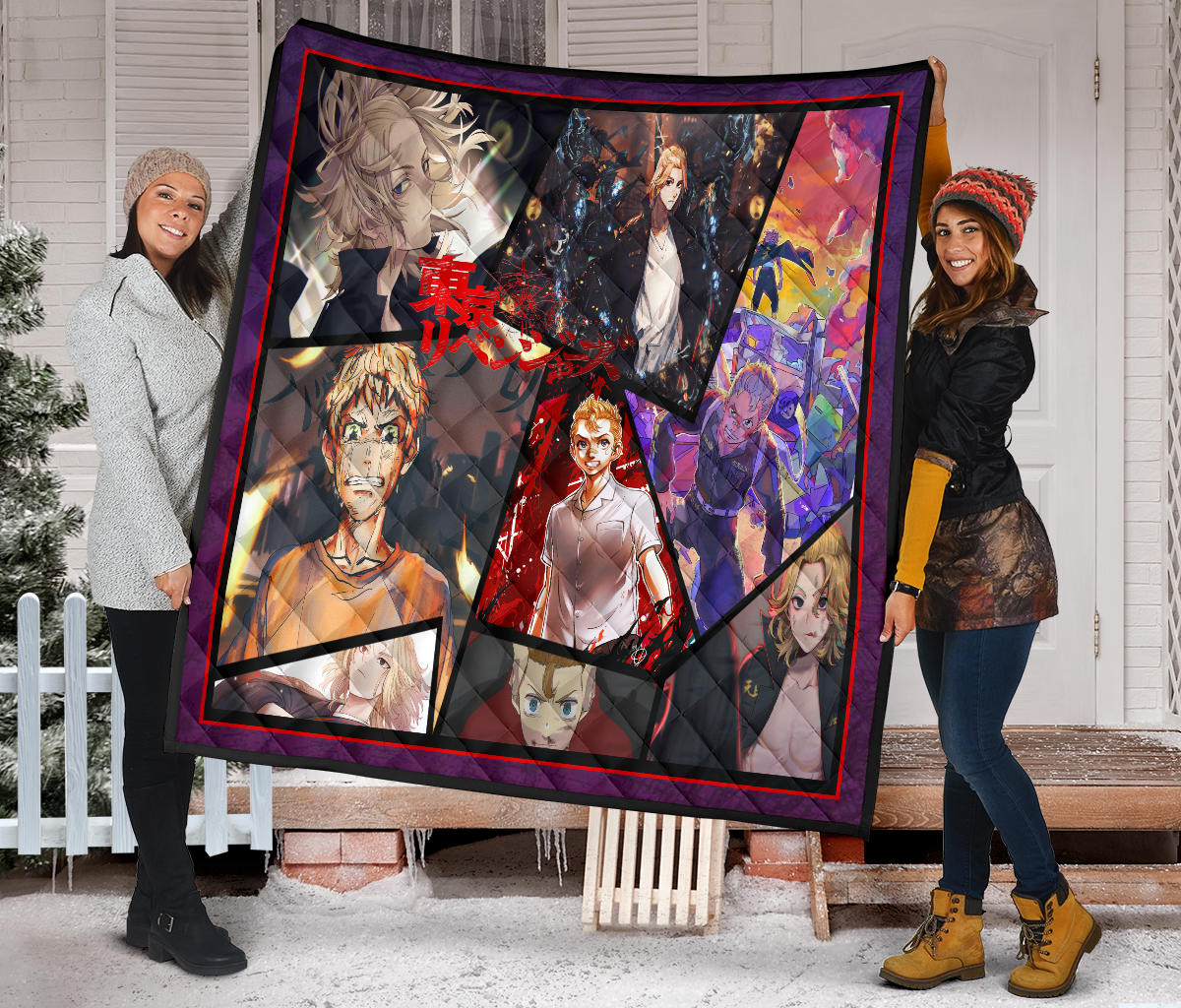 Manjiro Sano Mikey And Takemichi Hanagaki Tokyo Revengers Premium Quilt Blanket Anime Home Decor Custom For Fans NA060904 - Image 2