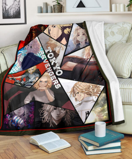 Manjiro Sano Mikey Tokyo Revengers Fleece Blanket Anime Home Decor Custom For Fans NA060802