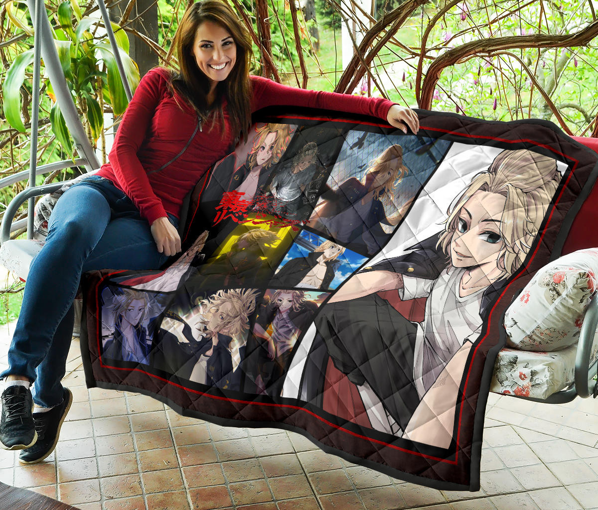 Manjiro Sano Mikey Tokyo Revengers Premium Quilt Blanket Anime Home Decor Custom For Fans NA060801 - Image 7