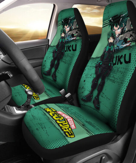 Midoriya Izuku My Hero Academia Car Seat Covers Anime Car Accessories Custom For Fans AA22121501