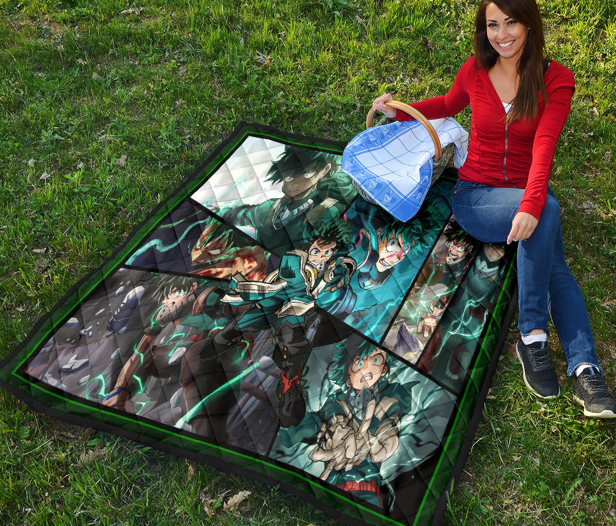 Midoriya Izuku My Hero Academia Premium Quilt Blanket Anime Home Decor Custom For Fans NA060603 - Image 6