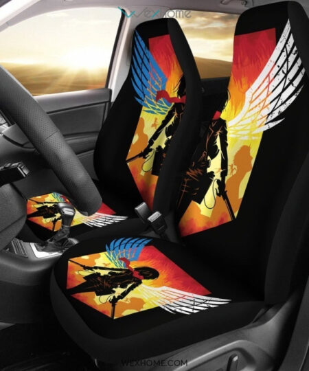 Mikasa Attack On Titan Anime Car Seat Covers