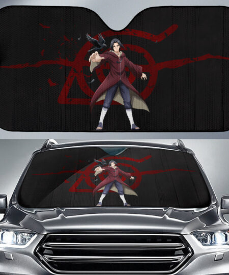 Naruto Anime Car Sunshade Itachi Uchiha Reincarnation Rogue Konoha Symbol Car Sun Shade