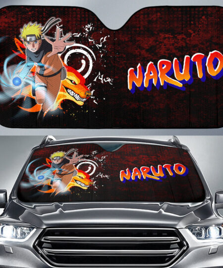 Naruto Anime Car Sunshade Naruto Rasengan With Kyuubi Together Car Sun Shade