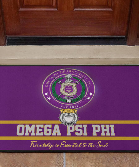 Omega Psi Phi Door Mat Fraternity Home Decor Custom For Fans AT22081201